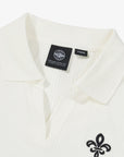 CROPPED V-NECK POLO SHIRT